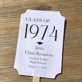 Class Reunion Favor Fans Personalized