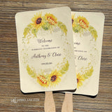 Sunflower Wedding Hand Fans