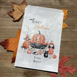 White paper bags, Personalized Halloween Candy Bags, adorned with cute witches these can be used for trick or treat bags or trunk or treat bags.  Also can personalized for a business promotion to hand out at Halloween