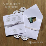 Silver Wedding Anniversary Party Favors that are sure to impress your guests.  Printed on white card stock with silver ribbon attached, thank your guests for coming with these elegant favors.