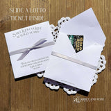 Silver Wedding Anniversary Favors Personalized  and can be made for any anniversary.  Larger envelopes to accomodate large lotto tickets.  Printed on white card stock these envelopes are sturdy and will add an elegant touch to your party.