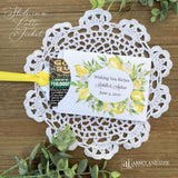 Our lemon wedding guest favors will be perfect for match Mediterranean theme wedding.  Printed on white card stock envelopes and adorned with lemons and a ribbon which comes attached.  These are personalized for your special day.  Slide a lotto ticket in for a fun favor for your guests.