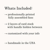 Personalized Graduation Favor Fan