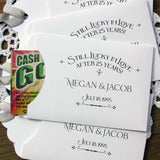 Our 25th anniversary favors are personalized and unique