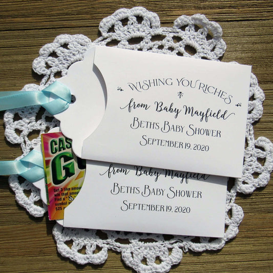 Personalized Baby Shower Lottery Ticket Favors, Your guests will be thrilled to get a lottery ticket favor and a chance to win big