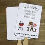 Family Reunion Favor Fans Barbeque