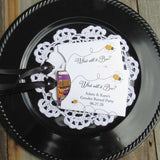 What will it bee gender reveal party favors.  Lottery ticket favor envelopes, adorned with bees and personalized for the parents to be.