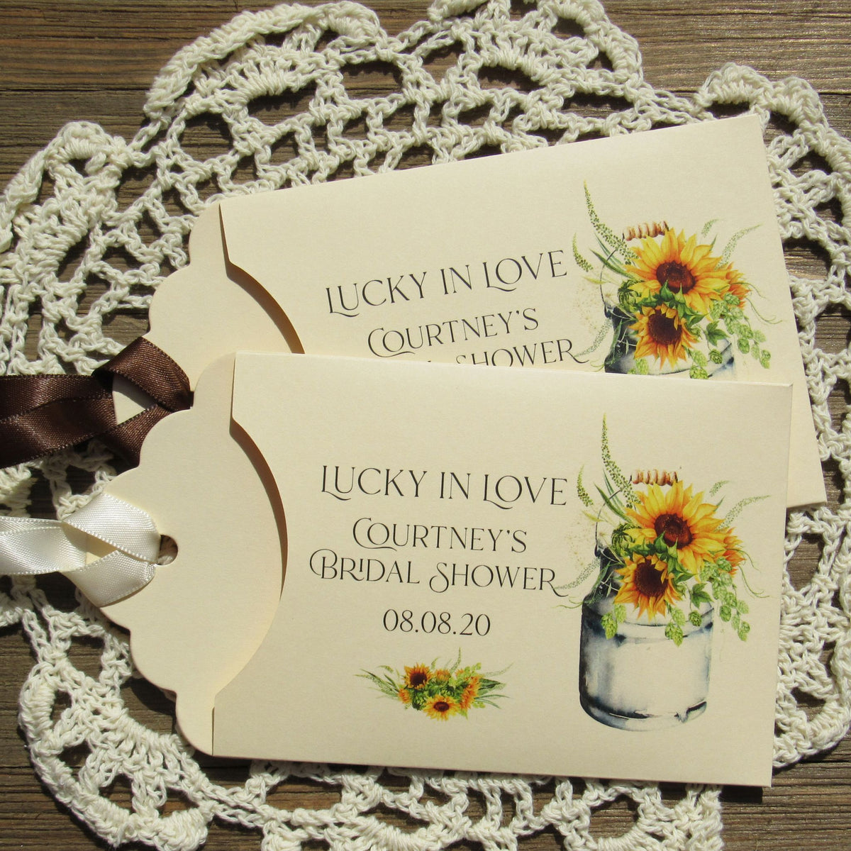 Sunflower Wedding Favors, Fall Wedding, Lottery Ticket Holders, Sunflower  Wedding , Rustic Wedding Favor, Sunflower Wedding Guest Favor 