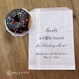 Transform your bridal shower favors with these sophisticated Personalized Donut Glassine Bridal Shower Bags. Crafted from premium grease-resistant glassine, they protect delicate donuts while showcasing your custom details beautifully. Add the bride's name, shower date, with a heartfelt thank you message. 