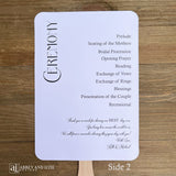 Modern Wedding Program Fan