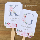 Monogram Wedding Fans