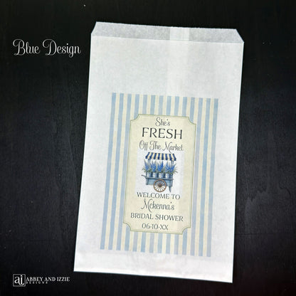 Fresh Off The Market Bridal Shower Favor Bags