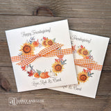 Perfect for your Friendsgiving gathering, these custom Thanksgiving guest favors add a personal touch to your celebration. Customize with your name(s) to thank your guests for sharing the holiday with you. 