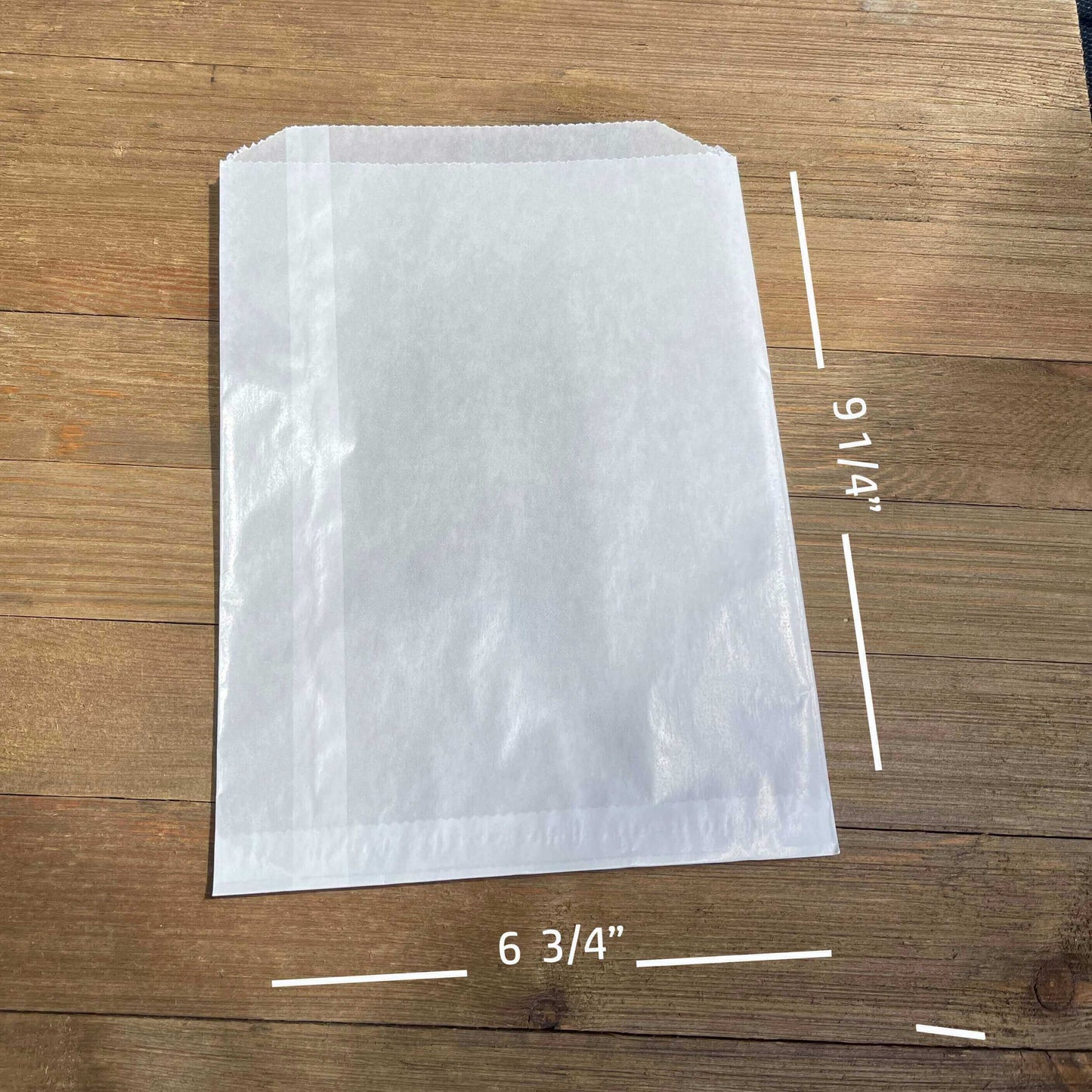 Glassine bag size
