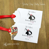 Scratch off Favors For Kentucky Derby, slide a lotto ticket in these adorable envelops.  White envelopes tht are personalized for your event, red ribbon which comes attached.  