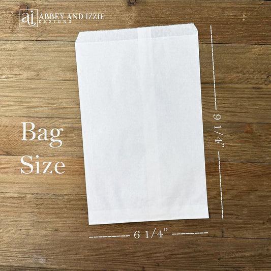 White bag size