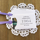 Aged to perfection puts it best for our adult birthday party favors.  Fun favors for your birthday party, slide a lottery ticket in these personalized envelopes to see who wins big, great ice breaker for an event. Your choice of envelope and ribbon color.