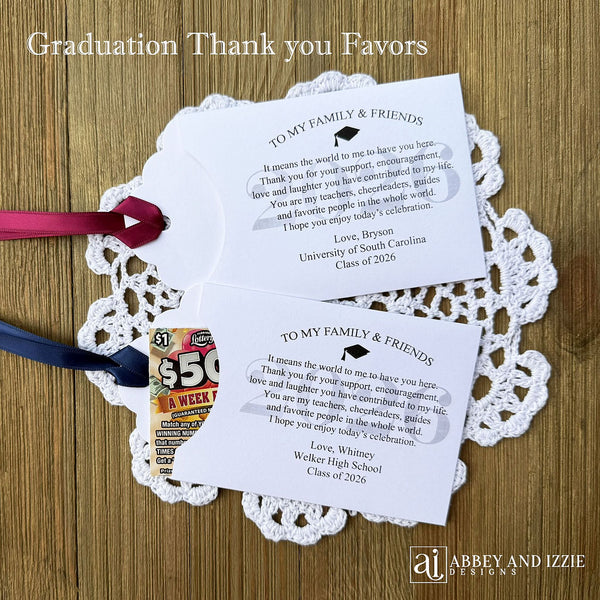 Best Graduation Party Favors - Personalized thank you LIME GREEN RIBBON Best Graduation Party Favors - Personalized thank you LIME GREEN RIBBON