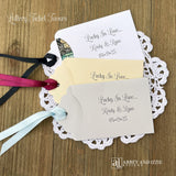 Lucky in Love wedding lottery ticket favor envelopes, slide a lotto ticket in for a fun and easy wedding favor. Personalized for the bride and groom, your choice of envelope and ribbon color.