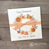 Perfect for your Friendsgiving gathering, these custom Thanksgiving guest favors add a personal touch to your celebration. Customize with your name(s) to thank your guests for sharing the holiday with you. 