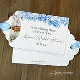 Celebrate the bride-to-be with our Something Blue Bridal Shower Favors—a charming way to honor tradition while delighting your guests. Each favor features beautiful blue hydrangeas, perfect for that 'something blue before I say I do theme'. Personalize with name and date to create a keepsake your guests will treasure. Slide a scratch off card in the open end to add some excitement to the event. Printed on sturdy white card stock with blue ribbon attached. Ideal for adding an elegant touch.