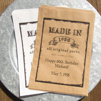 personalized adult birthday favor bags