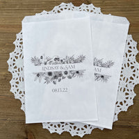 Black and White Wedding Favor Bags