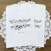 Black and White Wedding Favor Bags