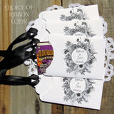 Black and White Wedding Favors