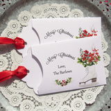 Personalized Christmas party favors or Christmas gift card holder. Wish family and friends a Merry Christmas with these cute envelopes, slide a lottery ticket in or a gift card great little gift for coworkers, neighbors, friends.