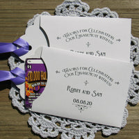 Personalized engagement party favors for your guests.  Slide a lottery ticket in the envelope and see who wins big at your engagement party.  Your choice of envelope and ribbon color.  Ribbon included and comes attached.