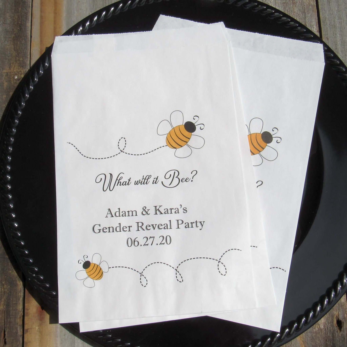 Gender Reveal Bags  personalized for the new parents. What will it bee favor bags for gender reveal party.