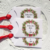 Christmas wedding favors, lottery ticket holders