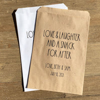 Rae Dunn Inspired Wedding Snack Bags