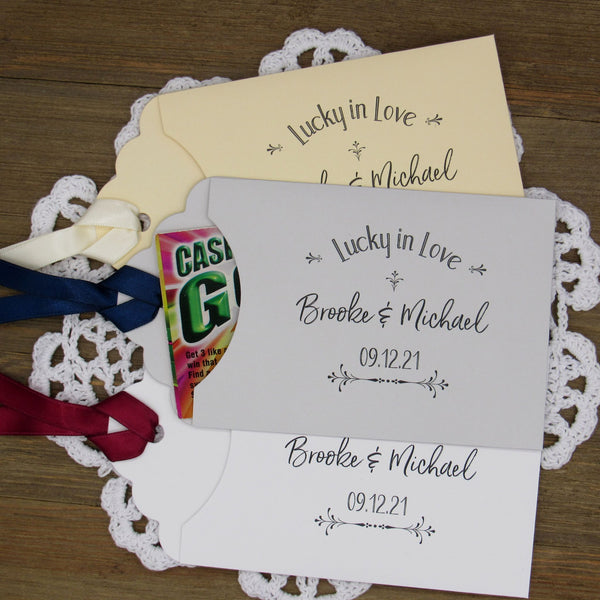 Personalized Lottery Ticket Holders for Wedding or Party Favor - Lucky in  Love, Set of 20 - Yahoo Shopping
