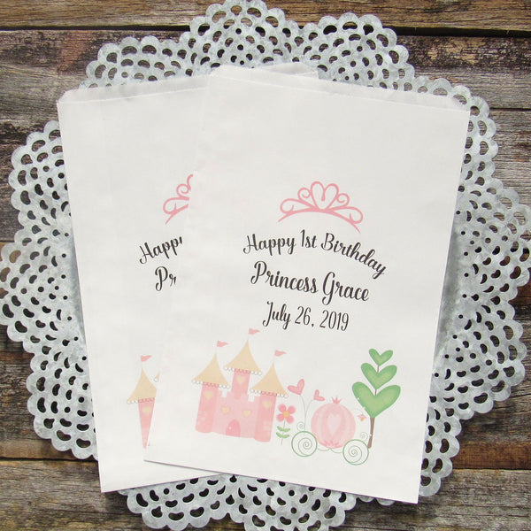 Party Favor Bags for Princess Birthday Party Supplies
