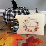 Thanksgiving Favors personalized for you, printed on ivory card stock with ribbon which comes attached.  Fun favors for your Thanksgiving table, slide a lotto ticket in each one to see who wins. 