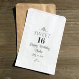 Sweet 16 favor bags