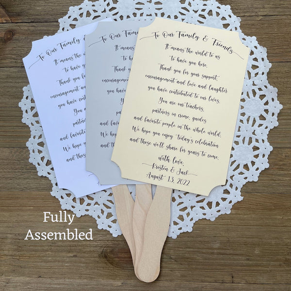 Wedding Fans Personalized