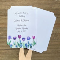 Personalized Wedding Guest Fans