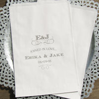 monogrammed wedding favor bags